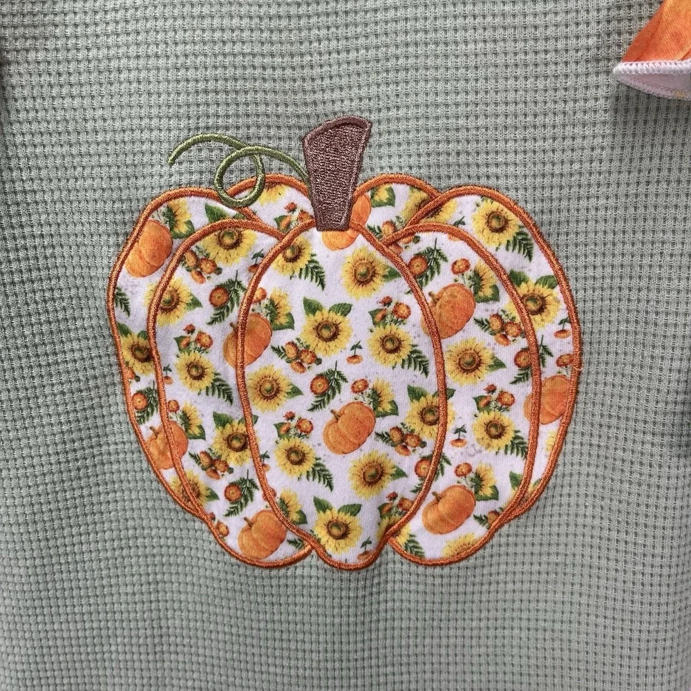 Marie Nicole Clothing Embroidered Applique Jumper Baby Girl 3-6M Pumpkin Fall